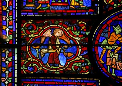 Scene fra St. Martins liv, Chartres-katedralen af French School